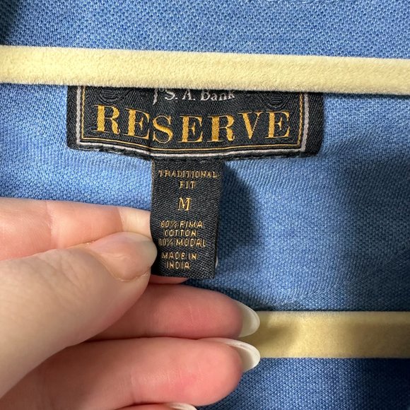 Jos. A Bank Reserve Blue SS Polo Traditional Fit Medium - Picture 2 of 3